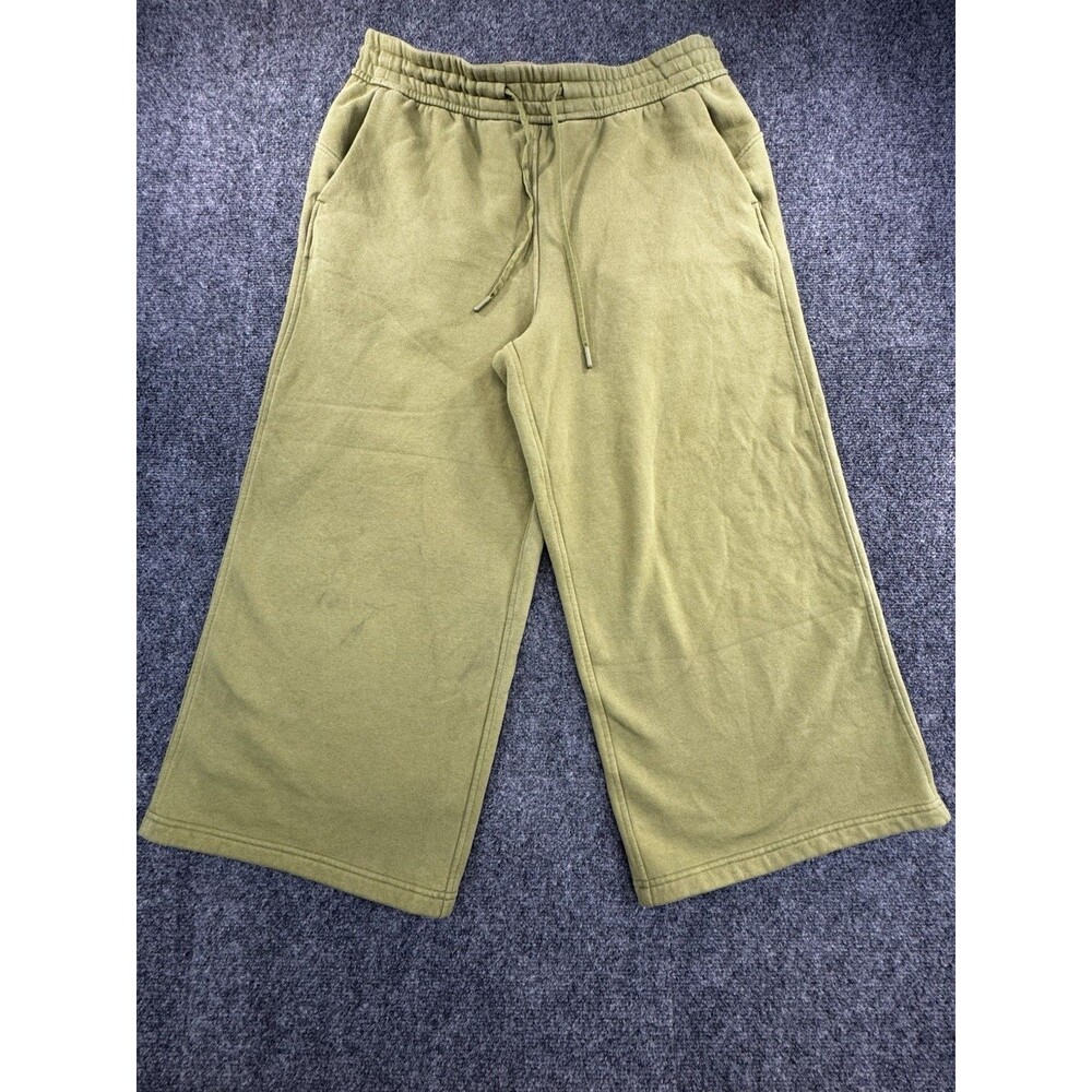 Lululemon Sweatpants Womens 12 Green Wide Leg Drawstring Lounge Athleisure